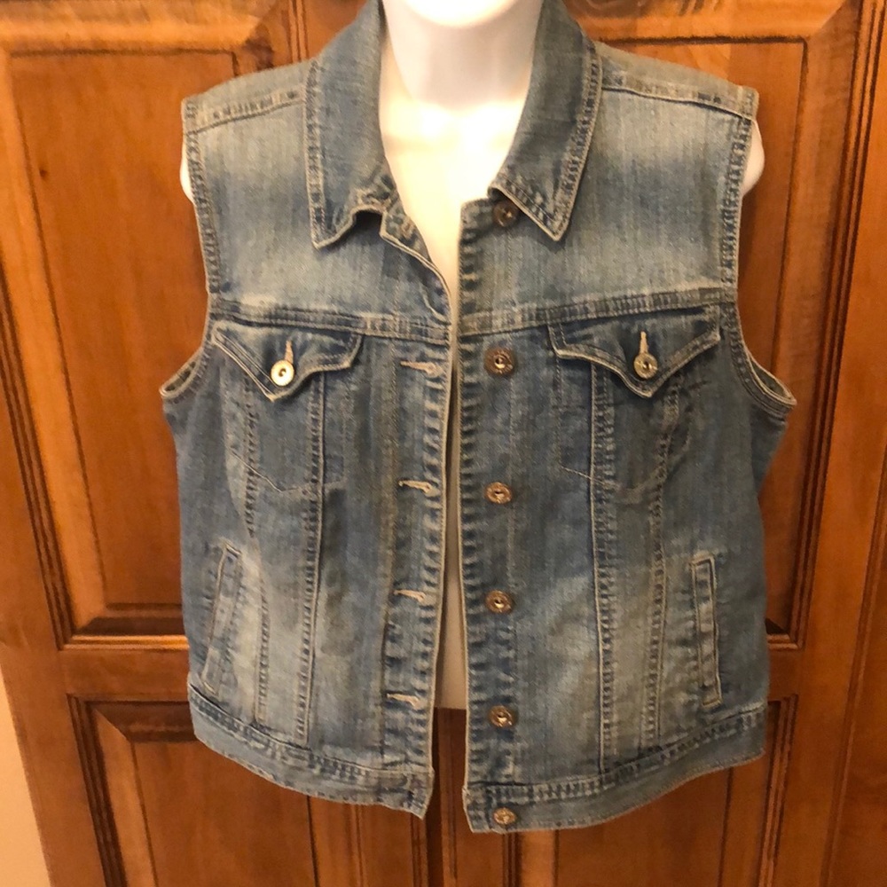 Style and Company denim size medium denim vest.